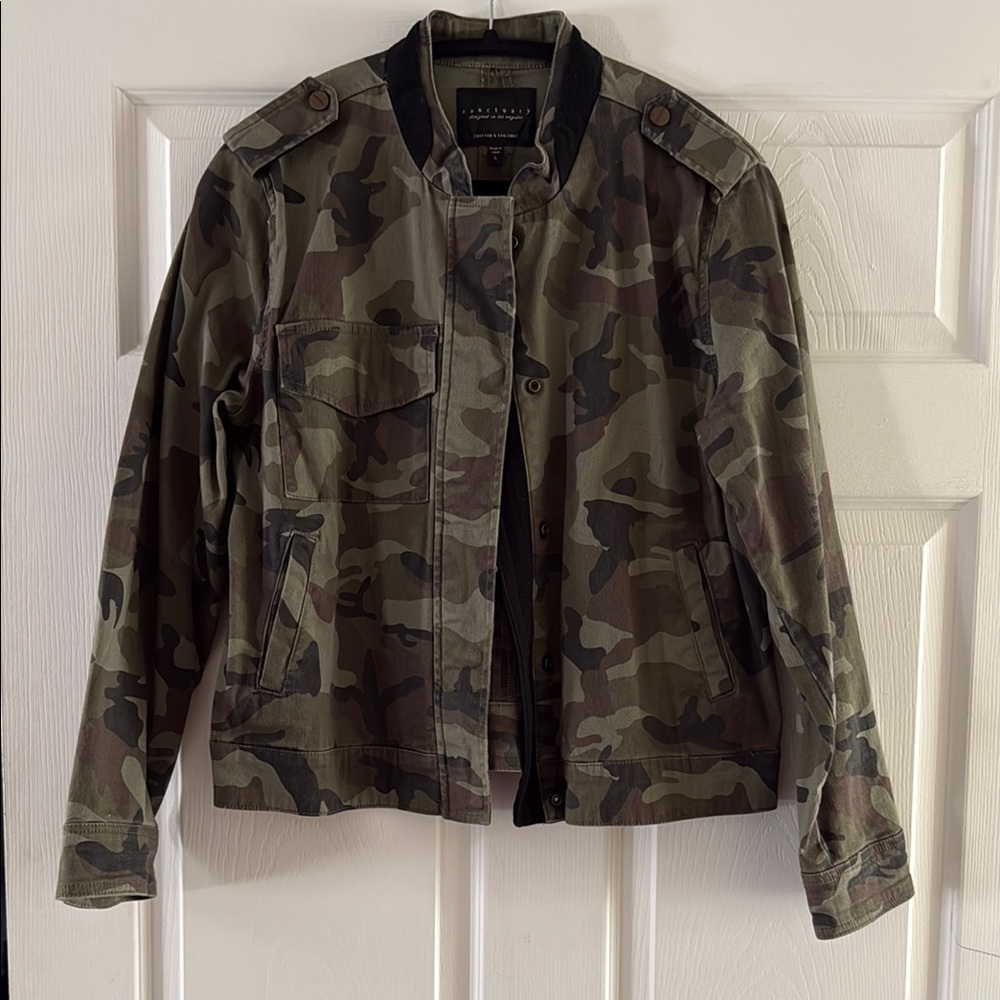 Sanctuary Camouflage Military Style Jacket